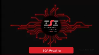 BGA Reballing  Tuesday, October 03, 2017  Company Overview  March 12, 2015  BGA REBALLING  BGA