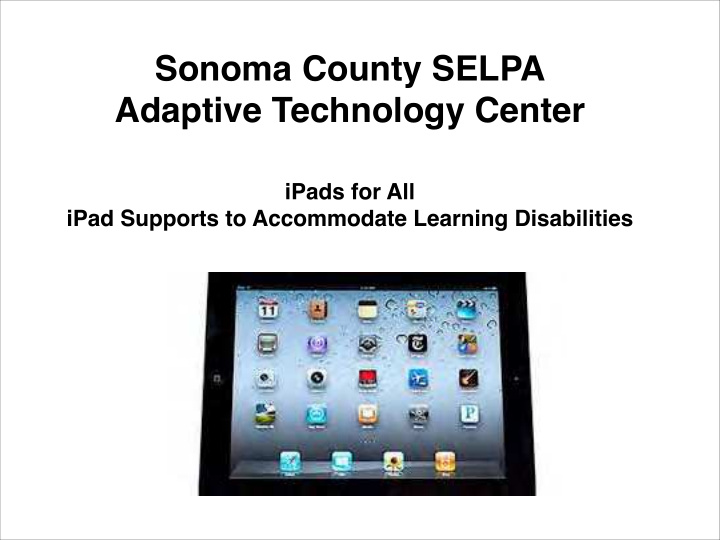 sonoma county selpa adaptive technology center