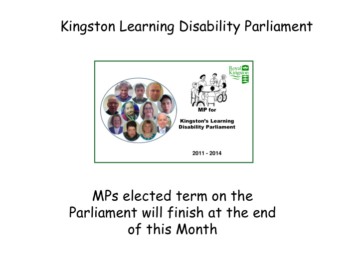 kingston learning disability parliament