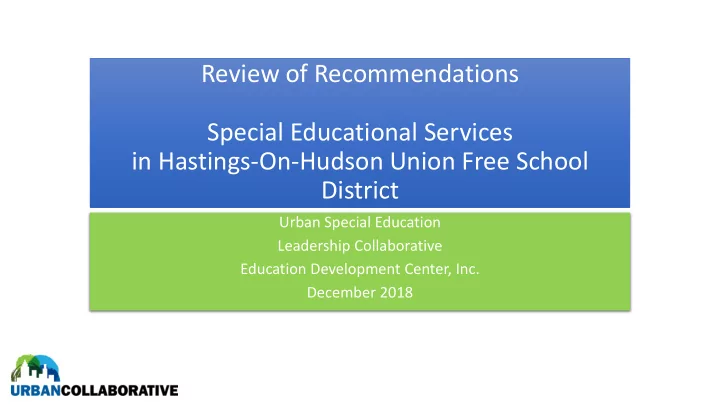 special educational services