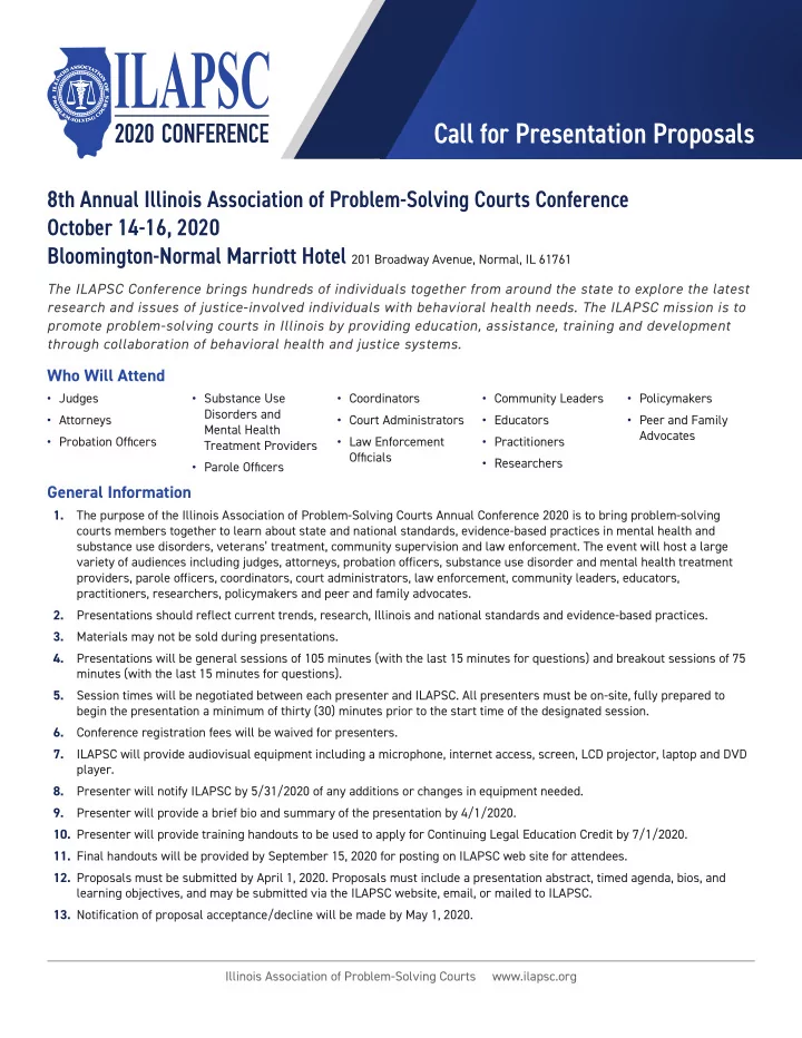 call for presentation proposals