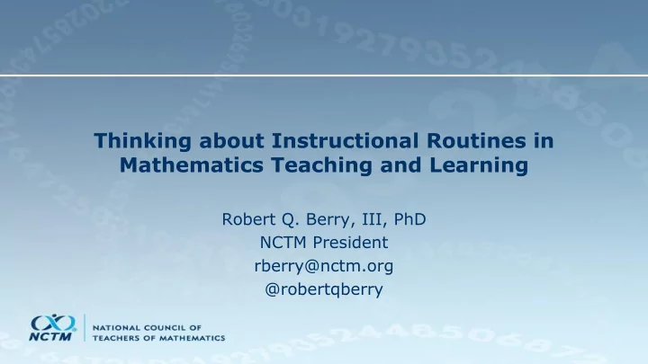 mathematics teaching and learning