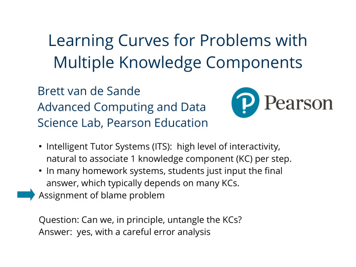 learning curves for problems with multiple knowledge