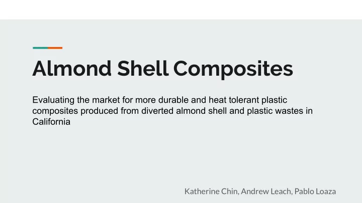 almond shell composites