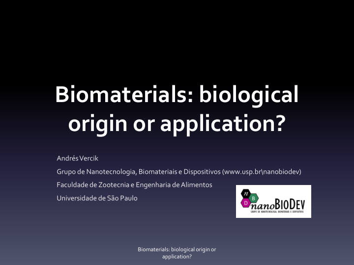 biomaterials biological