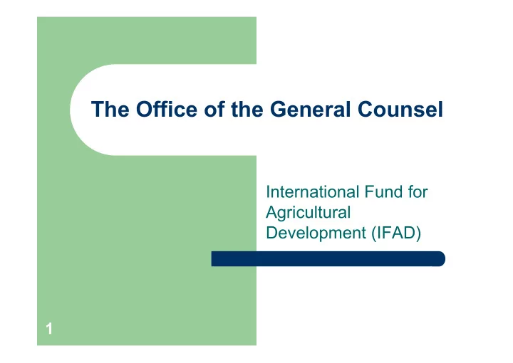 the office of the general counsel