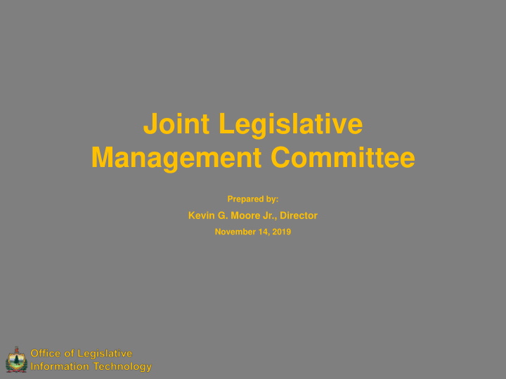 joint legislative management committee