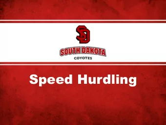 Speed Hurdling  Info on USD T&amp;F  Former DII School  Current DI  15 All-Americans in 5