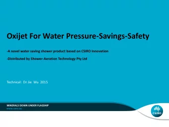 Oxijet For Water Pressure-Savings-Safety  -A novel water saving shower product based on CSIRO