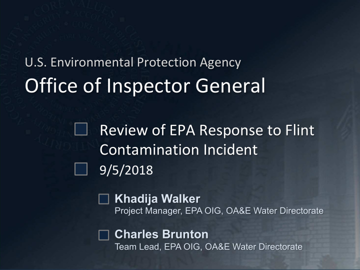 u s environmental protection agency office of inspector
