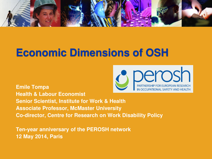 economic dimensions of osh