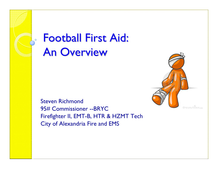 football first aid football first aid an overview an