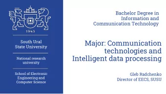 technologies and  Intelligent data processing  National research  university  School of Electronic