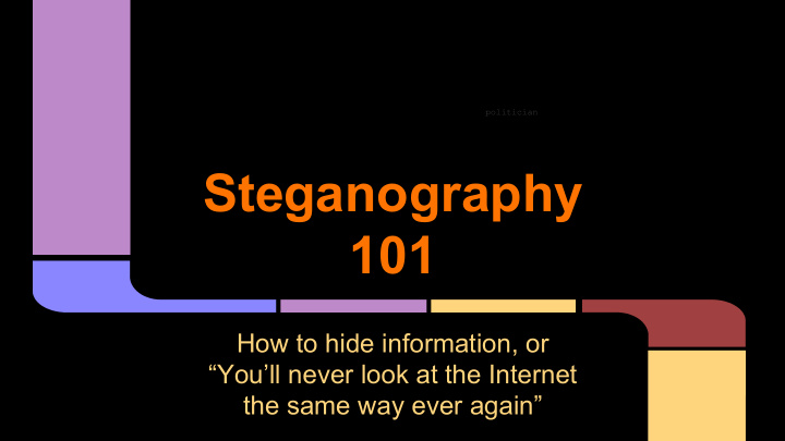 steganography 101