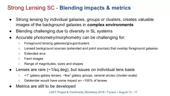 Strong Lensing Science Collaboration - Simulations &amp; tools    DESC / SLSC Simulations &amp;