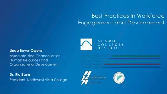 Best Practices In Workforce  Engagement and Development  Linda Boyer-Owens  Associate Vice