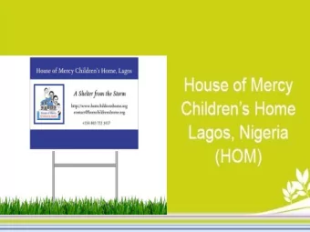 House of Mercy  Efficacit nergtique et Environnementale (SSEEE)  Childrens Home  du Groupe