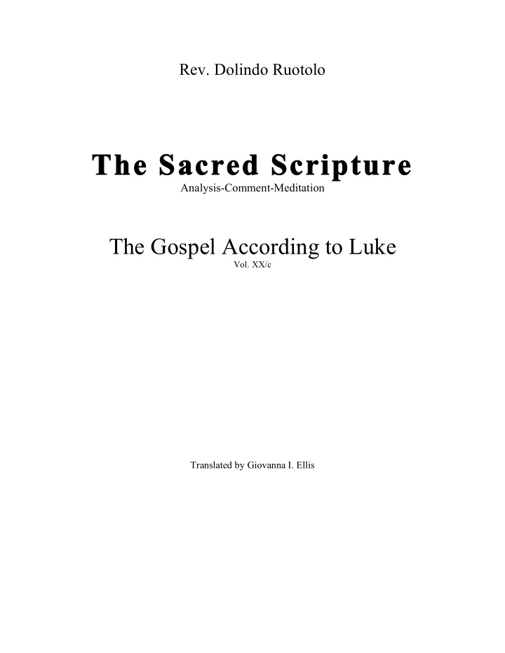 th the sac acred scripture