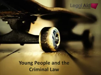 Young People and the  Criminal Law  Free Court  Representation  Visiting Legal  Service  Youth