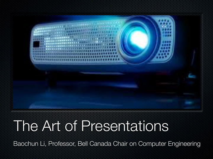 the art of presentations