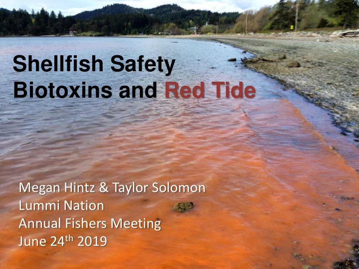 biotoxins and red tide