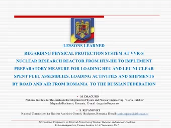 LESSONS LEARNED  REGARDING PHYSICAL PROTECTION SYSTEM AT VVR-S  NUCLEAR RESEARCH REACTOR FROM
