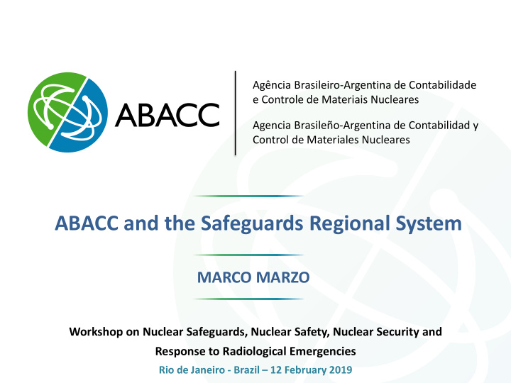 abacc and the safeguards regional system