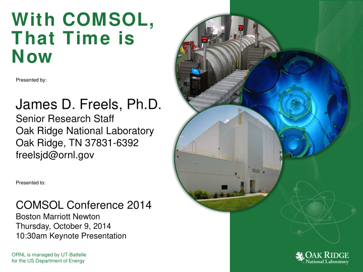 with comsol that time is now