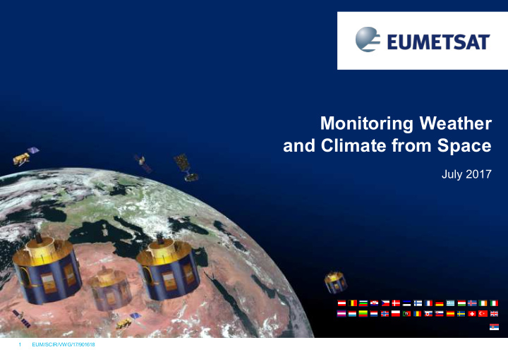 monitoring weather and climate from space