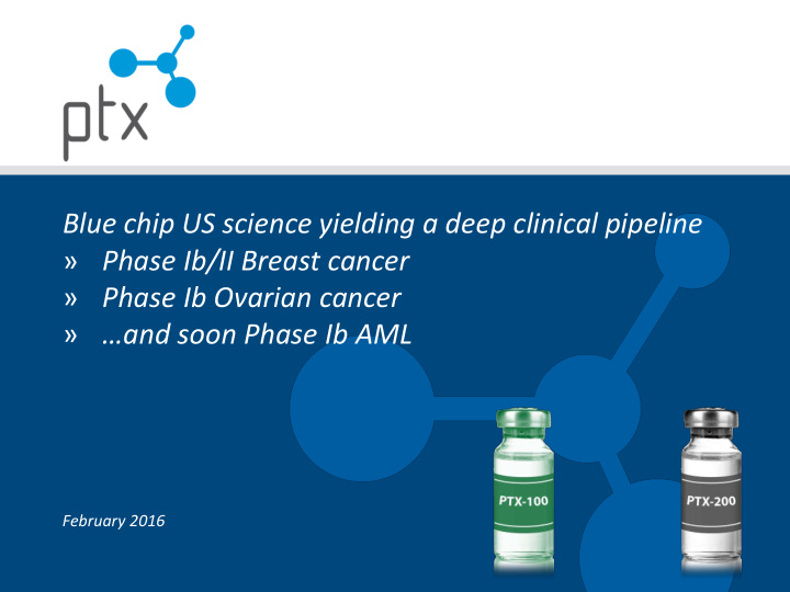 blue chip us science yielding a deep clinical pipeline