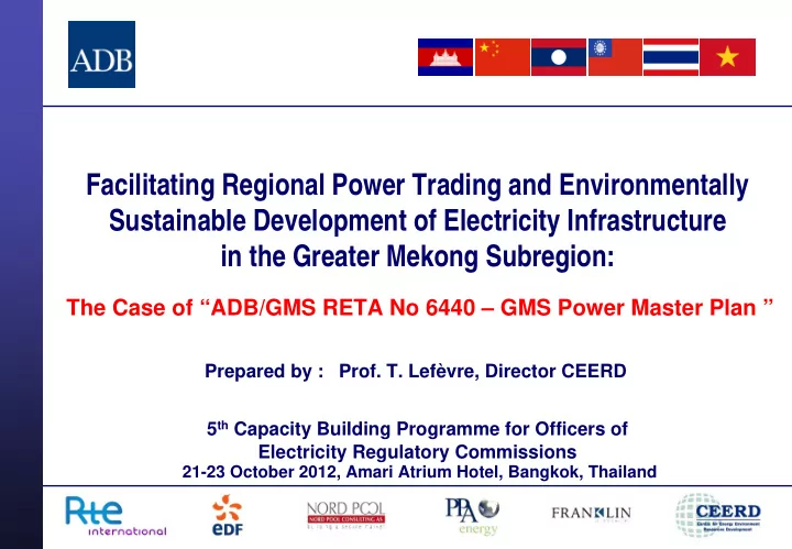 facilitating regional power trading and environmentally