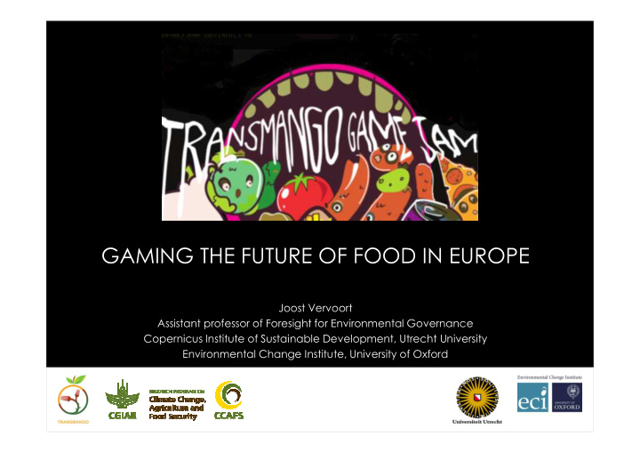 gaming the future of food in europe