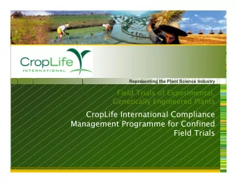 CropLife  CropLife International Compliance  International Compliance  Management Programme