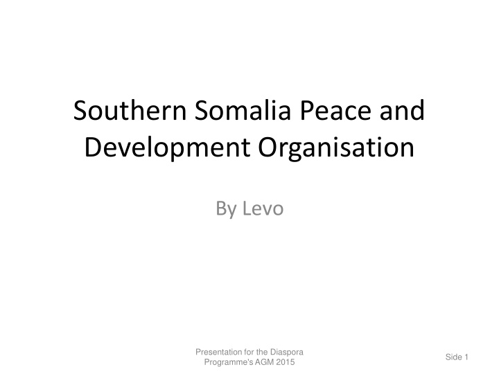 southern somalia peace and