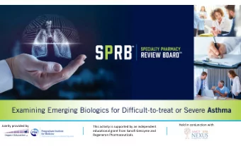 Held in conjunction with  Jointly provided by  This activity is supported by an independent