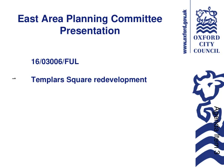 east area planning committee presentation