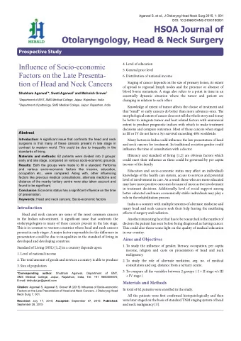 Influence of Socio-economic  4. Level of education  5. General price level  Factors on the Late