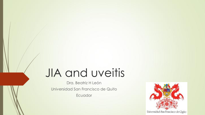 jia and uveitis