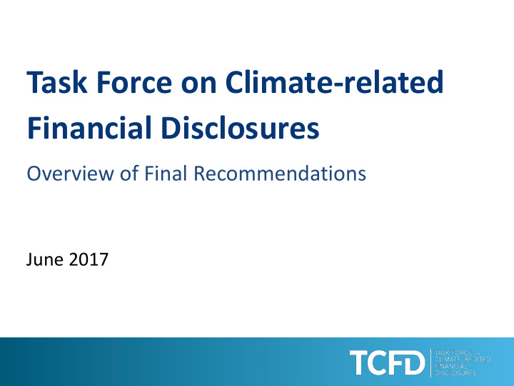 task force on climate related