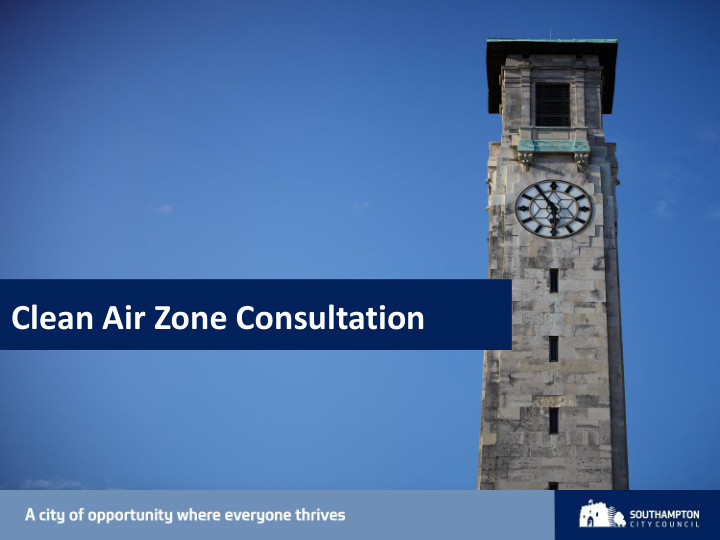 clean air zone consultation clean air zone objective