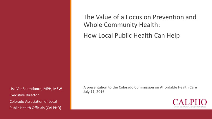how local public health can help
