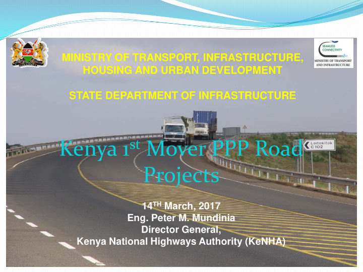 kenya 1 st mover ppp road projects
