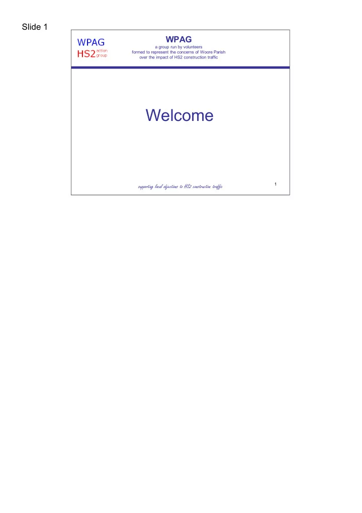 welcome