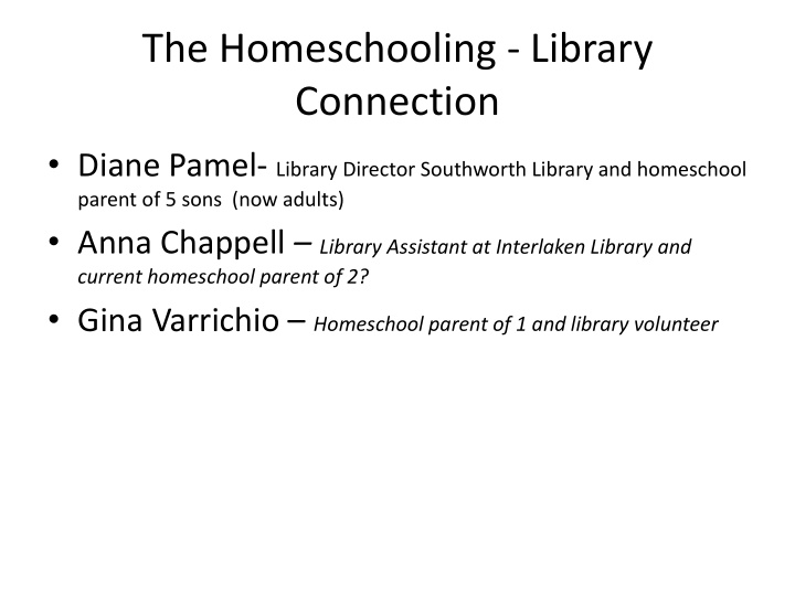 the homeschooling library