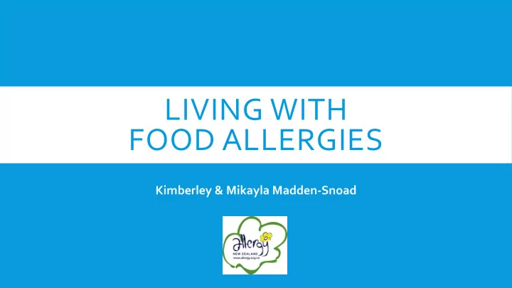 living with food allergies