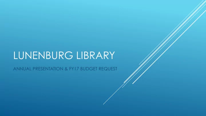 lunenburg library