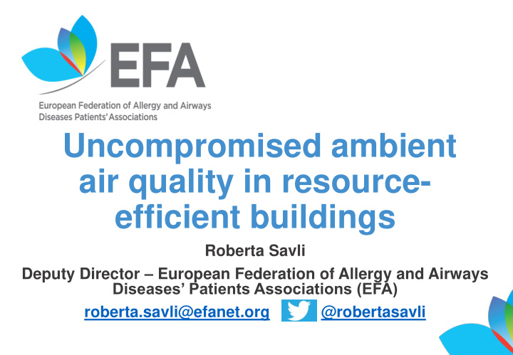 uncompromised ambient air quality in resource efficient