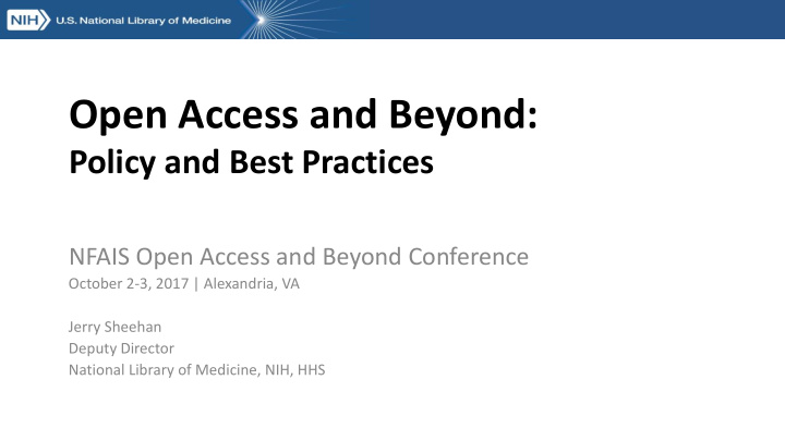 open access and beyond