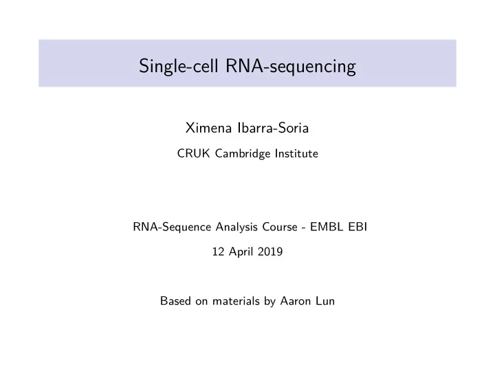 single cell rna sequencing