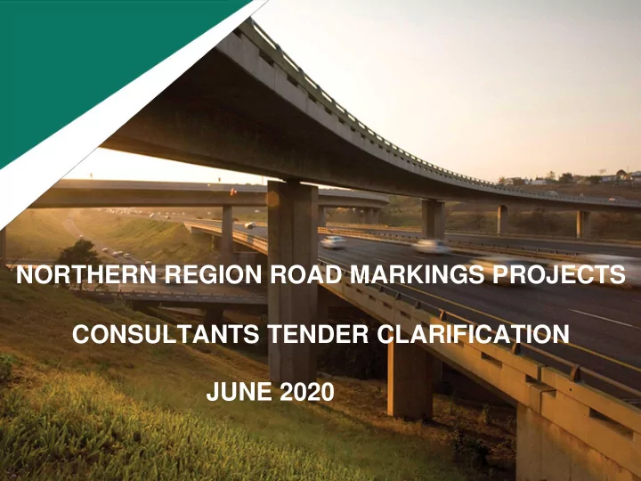 northern region road markings projects